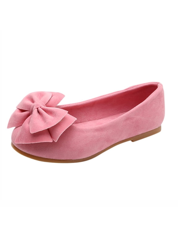 Princess Shoes for Girls Children Solid Bowknot Student Single Soft Shoes Bump Toe Dance Kid Baby Girls Shoes