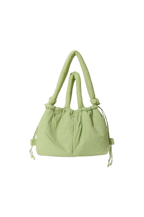 Puffer Backpack for Women Puffer Tote Bag Lightweight Puffy Purse Large Puffy Drawstring Backpack for Casual Traveling Hiking(AG,One Size)