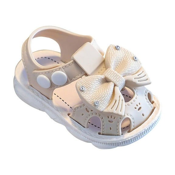 Otqutp Quick Drying Sandals for Kids Toddler Girls Middle and Small Summer Butterfly Head Wrap Shoe Children's Non Slip Soft Bottom Beach Shoes