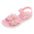 thumbnail image 1 of Otqutp Rubber Flower Sandals for Girls Kids Princess Flat Wide Shoes Soft Non Slip Pool Beach Sport Sandals Trendy Breathable, 1 of 6
