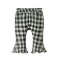 thumbnail image 1 of Otqutp Running Leggings for Children Kids Baby Girls Ribbed Solid Ribbed Plaid Ruffled Pants Toddler Trousers Leggings Clothes, 1 of 4