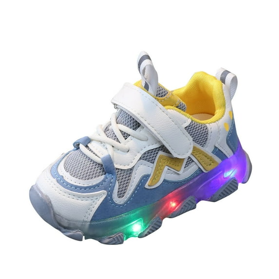 Otqutp Running Shoes for Light Led Kids Mesh Luminous Sneakers Baby Running Children Girls Shoes Baby Sports Shoes for 1 to 6 Years