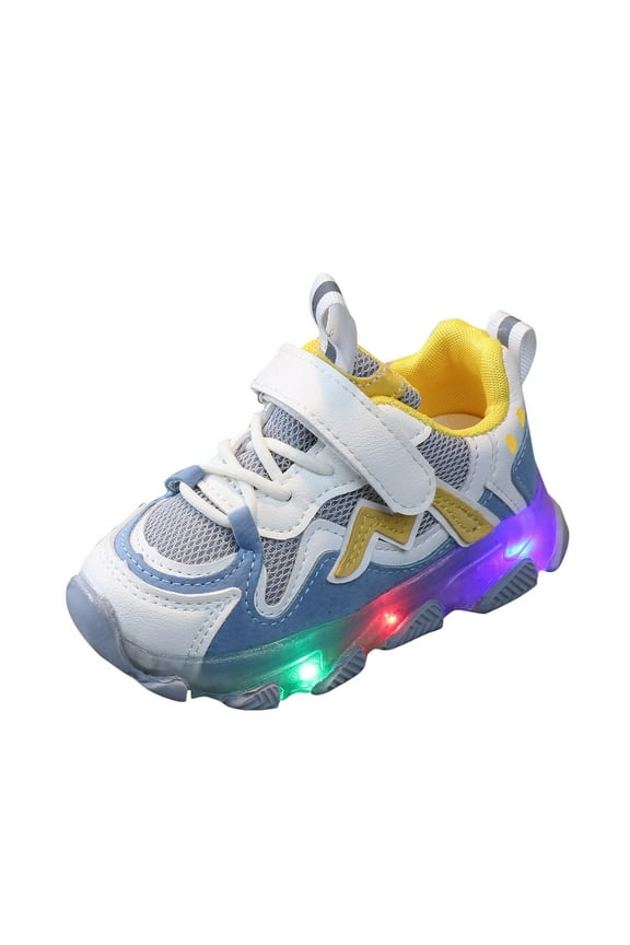 Running Shoes for Light Led Kids Mesh Luminous Sneakers Baby Running Children Girls Shoes Baby Sports Shoes for 1 to 6 Years