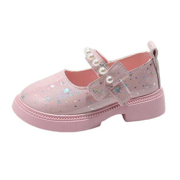 Otqutp Slides Kids Shoes Small Leather Shoes Baby Shoes 1 To 6 Years Old Spring and Autumn Girls Sandals