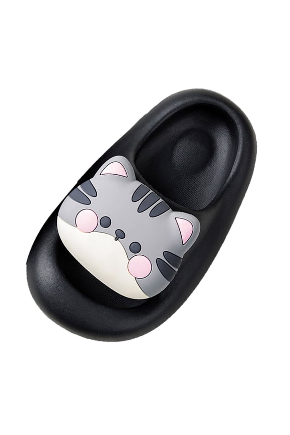 Slippers for Girls Cat Cartoon Animal Non Slip Open Toe Sandals Summer Toddlers Soft Sole Beach Shower Shoes