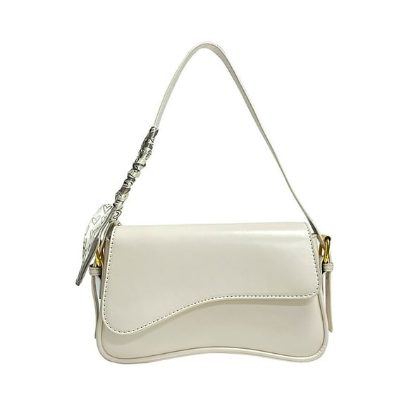 Otqutp Small Shoulder Bag Purse for Women Handbag Clutch Purse Classic Retro Crossbody Bag Satchel for Casual Traveling Hiking(White,One Size)