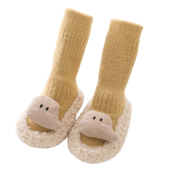 Otqutp Sneaker for Toddler Autumn and Winter Children Toddler Boys and Girls Socks Shoes Non Slip Soft Plush Warm Comfortable Cute Cartoon Footwear