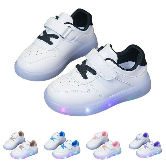 Otqutp Sneakers for Kids Boys Girls Non-Slip Lace Up Adjustable Strap Lightweight Breathable Sports Shoes Athletic Shoes