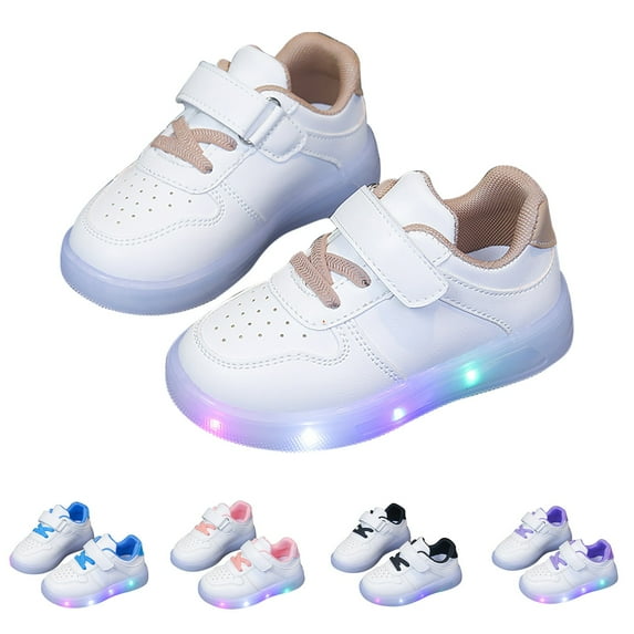 Otqutp Sneakers for Kids Boys Girls Non-Slip Lace Up Adjustable Strap Lightweight Breathable Sports Shoes Athletic Shoes