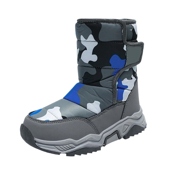 Otqutp Snow Boots Boys Girls Winter Shoes Waterproof Slip Resistant Outdoor Cozy Warm Boots Kids Chunky Hiking Booties