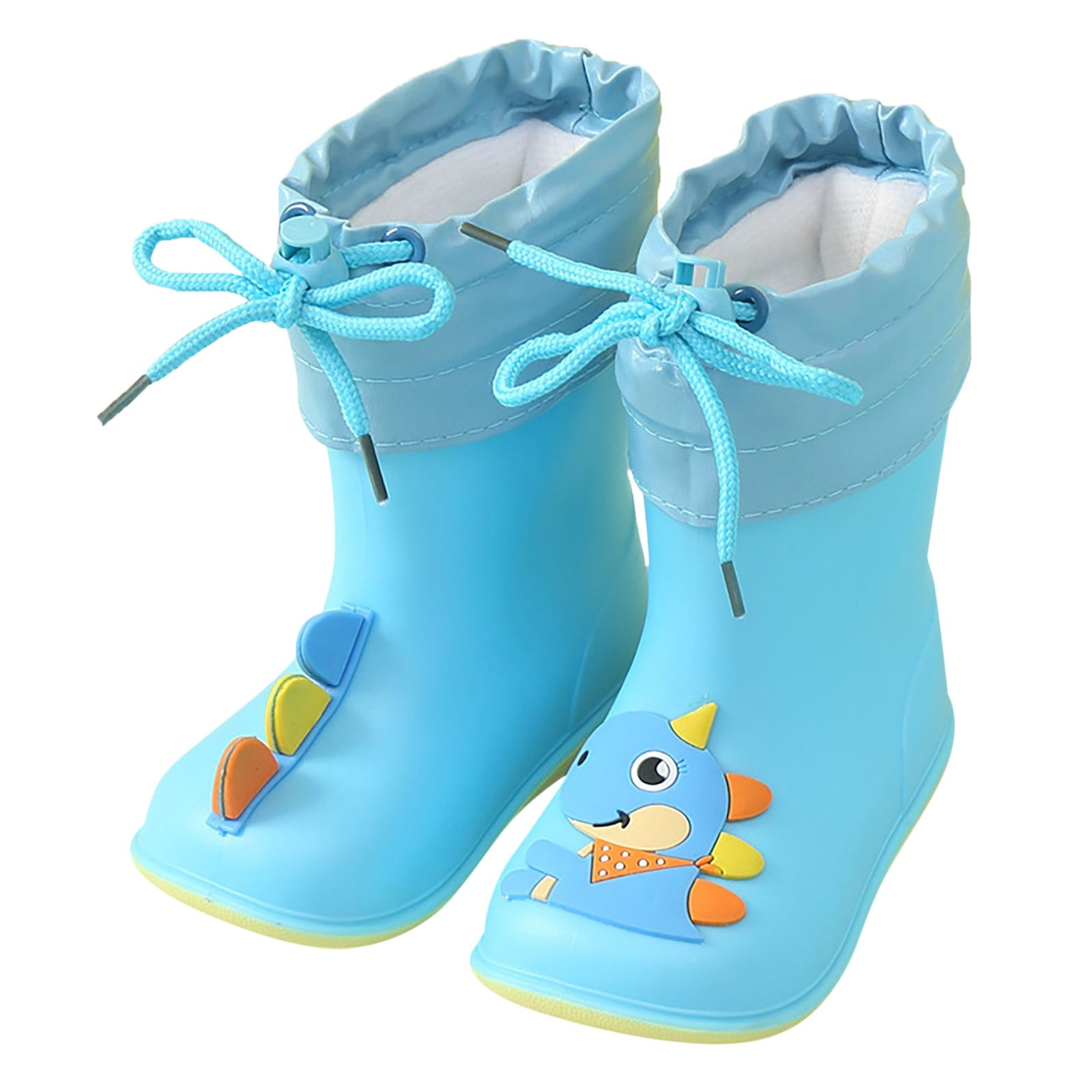 Otqutp Toddler Dinosaur Rain Boots with Adjustable Buckle Lightweight Non Slip Rainboot Kids Waterproof Garden Boots