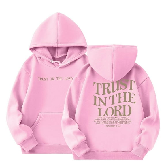 Otqutp Soft Round Neck 2024 for Baby Loves You Hoodies for Girls Letter Print Sweatshirt Oversized Long Sleeve Pullover Top 1-10 Years(Pink,18-24 Months)