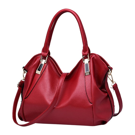 Otqutp Soft Shoulder Bag Fashion Womens Handbags Ladies Purse Satchel Shoulder Bags Tote Leather Bag for Casual Traveling Hiking(Wine,One Size)