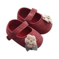 thumbnail image 1 of Otqutp Soft Sole Footwear for Toddler Kids Baby Girls Cute Flower Soft Bottom First Walk Shoes Princess Shoes Autumn Winter Outdoor Shoes, 1 of 8