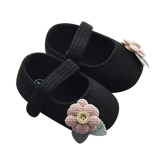 Otqutp Soft Sole Footwear for Toddler Kids Baby Girls Cute Flower Soft Bottom First Walk Shoes Princess Shoes Autumn Winter Outdoor Shoes