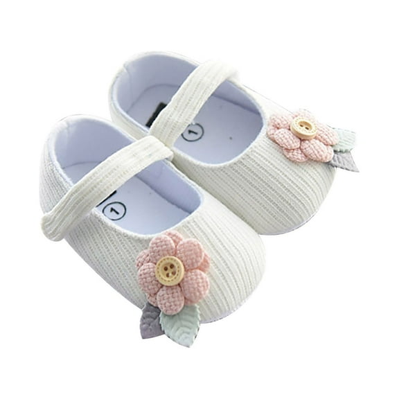Otqutp Soft Sole Footwear for Toddler Kids Baby Girls Cute Flower Soft Bottom First Walk Shoes Princess Shoes Autumn Winter Outdoor Shoes