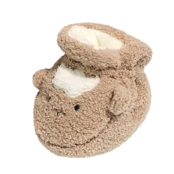 Otqutp Sport Boots for Baby Winter Children Toddler Shoes For Boys and Girls Plush Warm and Comfortable Slip On Solid Color Cute Cartoon Sheep