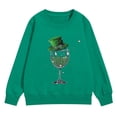 thumbnail image 1 of Otqutp St. Patricks Day Sweatshirt for Girls Long Sleeve Crewneck Irish Sweat Shirts Unisex Oversized Saint Patty's Pullover Tops, 1 of 6