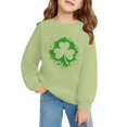 thumbnail image 1 of Otqutp St Patricks Day Sweatshirt for Teen Girls Pullover Crewneck Sweatshirts Kids Long Sleeve Irish Shamrock Graphic Hoodie Shirt, 1 of 8