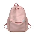 thumbnail image 1 of Otqutp Student Bag Female Pure Color Simple Leisure Shoulder Bag Campus Backpack for Women's Casual Traveling Hiking(Pink,One Size), 1 of 6