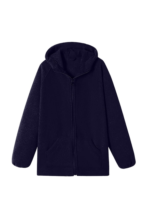 Student Hardshell Jacket Inner Bladder Boys and Girls School Three In One Cardigan Warm Spring and Autumn Winter Children's Coat(Navy,15-16 Years)