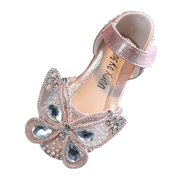 Otqutp Summer Baby Girls Footwear Fashion Spring and Summer Girls Sandals Dress Dance Show Princess Shoes Pearl Rhinestone Mesh Big Bow Shoes