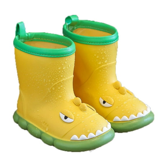 Otqutp Summer Footwear for Baby Girls Children‘s Cute Dinosaur Soft Soled Rain Boots Baby Breathable Non Slip Water Boots for 3 to 10 Years