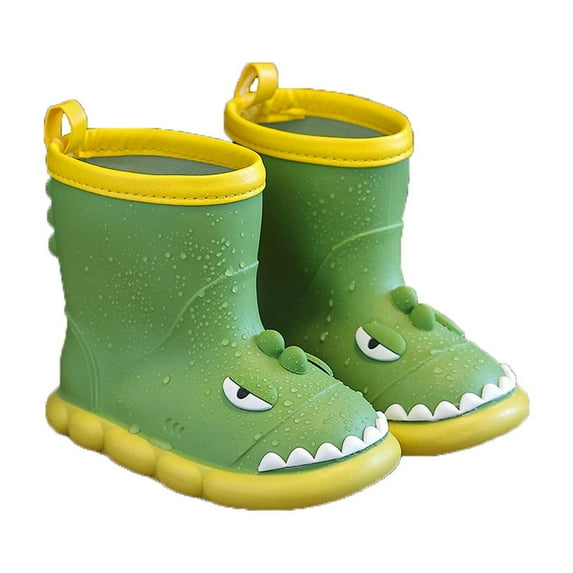 Otqutp Summer Footwear for Baby Girls Children‘s Cute Dinosaur Soft Soled Rain Boots Baby Breathable Non Slip Water Boots for 3 to 10 Years