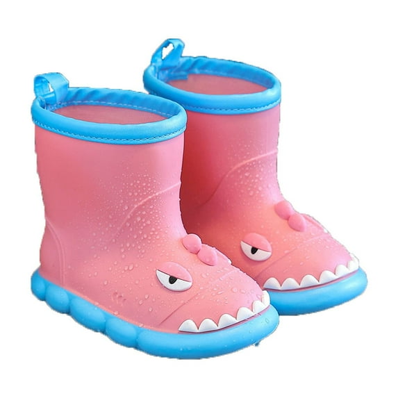 Otqutp Summer Footwear for Baby Girls Children‘s Cute Dinosaur Soft Soled Rain Boots Baby Breathable Non Slip Water Boots for 3 to 10 Years
