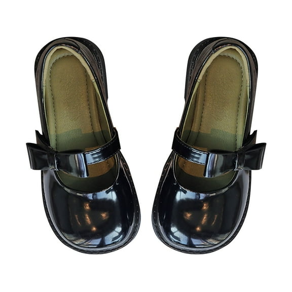 Otqutp Summer Footwear for Baby Spring and Autumn Solid Rubber Soft Sole Anti Slip and Durable Girls' Princess Shoes Leather Shoes