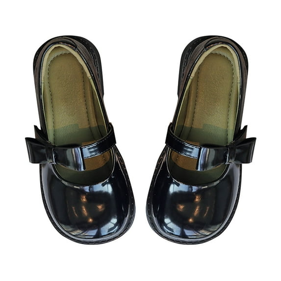 Otqutp Summer Footwear for Baby Spring and Autumn Solid Rubber Soft Sole Anti Slip and Durable Girls' Princess Shoes Leather Shoes