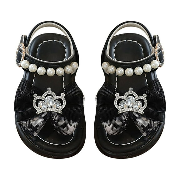 Otqutp Summer Footwear for Toddler Girls Girls Sandals Summer for Children Wearing Beach Shoes Pearl Soft Sole Breathable Shoes