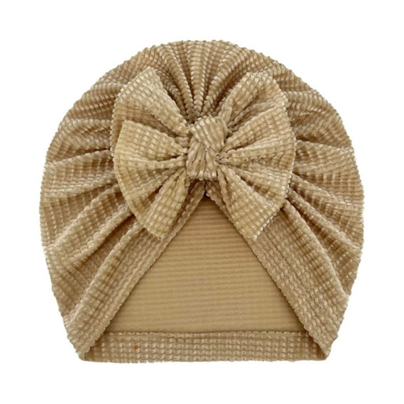 Otqutp Summer Hat for Toddler Baby Boys Girls Solid Cap 0 to 3Years Beanie Bowknot Elastics Turban Cute Bow Hat