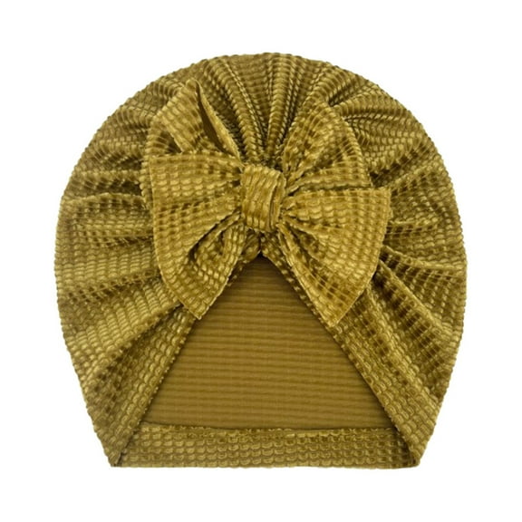 Otqutp Summer Hat for Toddler Baby Boys Girls Solid Cap 0 to 3Years Beanie Bowknot Elastics Turban Cute Bow Hat