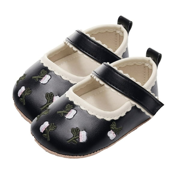 Otqutp Summer Shoes for Kids Baby Girls Cute Canvas Flat Sole Shoes Toddler Sneakers Non-Slip Rubber Sole Toddler Crib First Walking Shoes