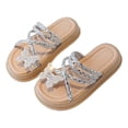 thumbnail image 1 of Otqutp Summer Shoes for Toddler Girls New Summer Girls' Slippers Fashionable and Comfortable Casual Shoes Beach Sandals Bowknot Flip Flops, 1 of 8
