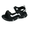 thumbnail image 1 of Otqutp Teen Boys Athletic Sports Sandals Adjustable Straps Hiking Beach Sandals for Boys Open-Toe Shoes with Rubber-Soled, 1 of 6