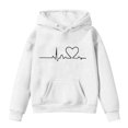 thumbnail image 1 of Otqutp Teen Boys Girls Fall Winter LOVE Letter Print Throw Rope Hooded Padded Pocket Sweater Casual Girls Long Sleeve Shirts Pullover Tops(White-2,5-6 Years), 1 of 3