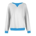 thumbnail image 1 of Otqutp Teen Girls Casual Crewneck Sweatshirts Kids Long Sleeve Oversized Fashion Pullover Tops Relaxed Fit Casual Tops 1-14 Years(1-Blue,2-3 Years), 1 of 4
