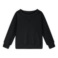 thumbnail image 1 of Otqutp Teen Girls Casual Crewneck Sweatshirts Kids Long Sleeve Oversized Fashion Pullover Tops Relaxed Fit Casual Tops 1-14 Years(2-Black,5-6 Years), 1 of 6