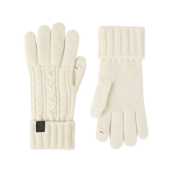 Otqutp Teen Girls Comfortable Mittens Winter Gloves Gloves for Women Cold Weather Winter Gloves Women Warm Knit Gloves for Cold Weather(Beige,One Size)