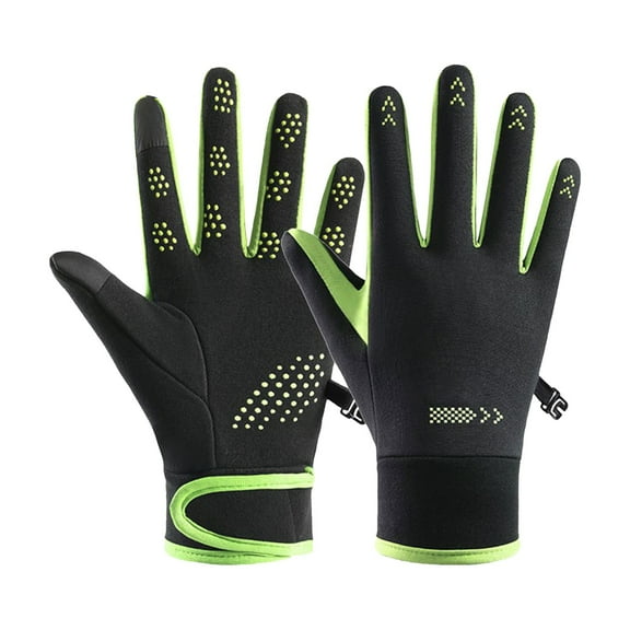 Otqutp Teen Girls Comfortable Mittens Winter Ladies Fingerless Knitted Warm Half Finger Wool Gloves Touchscreen Cold Weather Gloves with Warm Gloves(Green,One Size)