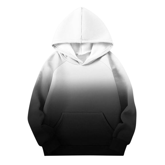 Otqutp Teen Girls Hoodie Oversized Stylish Gradient Color Hooded Sweatshirt with Pocket Kids Soft Casual Pullover Top Clothes