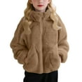 thumbnail image 1 of Otqutp Teens Girls Fleece Jacket Trendy Sherpa Furry Jackets Mock Neck Zip Up Fall Winter Cozy Warm Fuzzy Coat with Pockets, 1 of 3