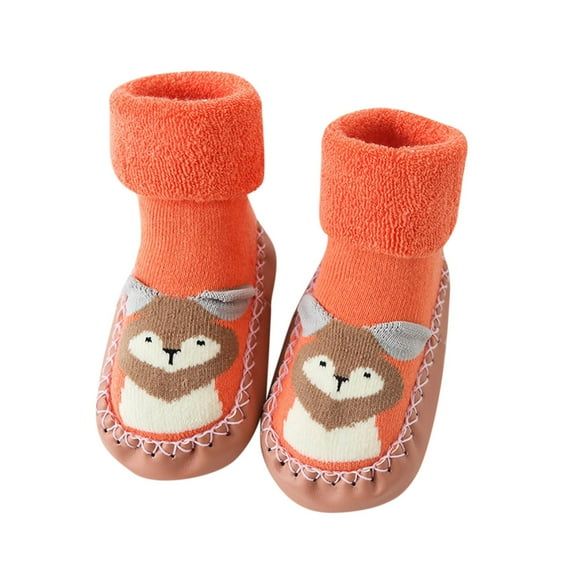 Otqutp Tennis Shoes for Boys Cute Children Toddler Shoes Autumn and Winter Boys and Girls Floor Sports Shoes Flat Bottom Non Slip Warm Cartoon Penguin Bear Pattern