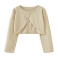 thumbnail image 1 of Otqutp Toddler 2024 Blouse Kids Girls' Coat Spring/Summer Solid Color Single Button Cardigan Party Birthday School Tops for 1 to 7 Years, 1 of 9
