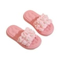 thumbnail image 1 of Otqutp Toddler Ankle Support Footwear 3-11Years Girls Slippers Open Toe Slippers Girl House Shoes Baby Soft Soled Pearl Sandals Shoes, 1 of 5