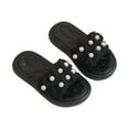 thumbnail image 1 of Otqutp Toddler Ankle Support Footwear 3-11Years Girls Slippers Open Toe Slippers Girl House Shoes Baby Soft Soled Pearl Sandals Shoes, 1 of 4