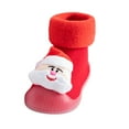 thumbnail image 1 of Otqutp Toddler Baby Kids Girls Boys Christmas 3D Slipper Socks Shoes Prewalker Soft Bottom Warm Socks Children Crib Shoes Warm Shoes for Winter(Red,9-12 Months), 1 of 5