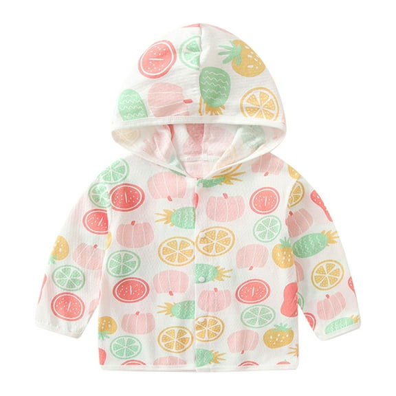 Otqutp Toddler Baby Lightweight Breathable Fall Jackets Kids Boys Girls Cartoon Print Zipper Outerwear Windbreaker Coat